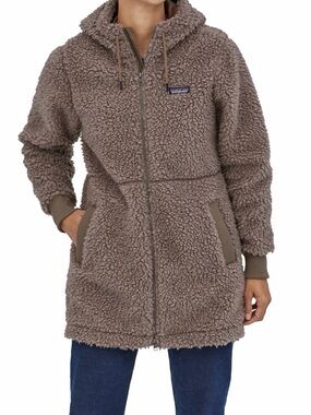 Patagonia Dusty Mesa Parka Teddy Jacket Furry Hooded Warm Women’s Coat Small